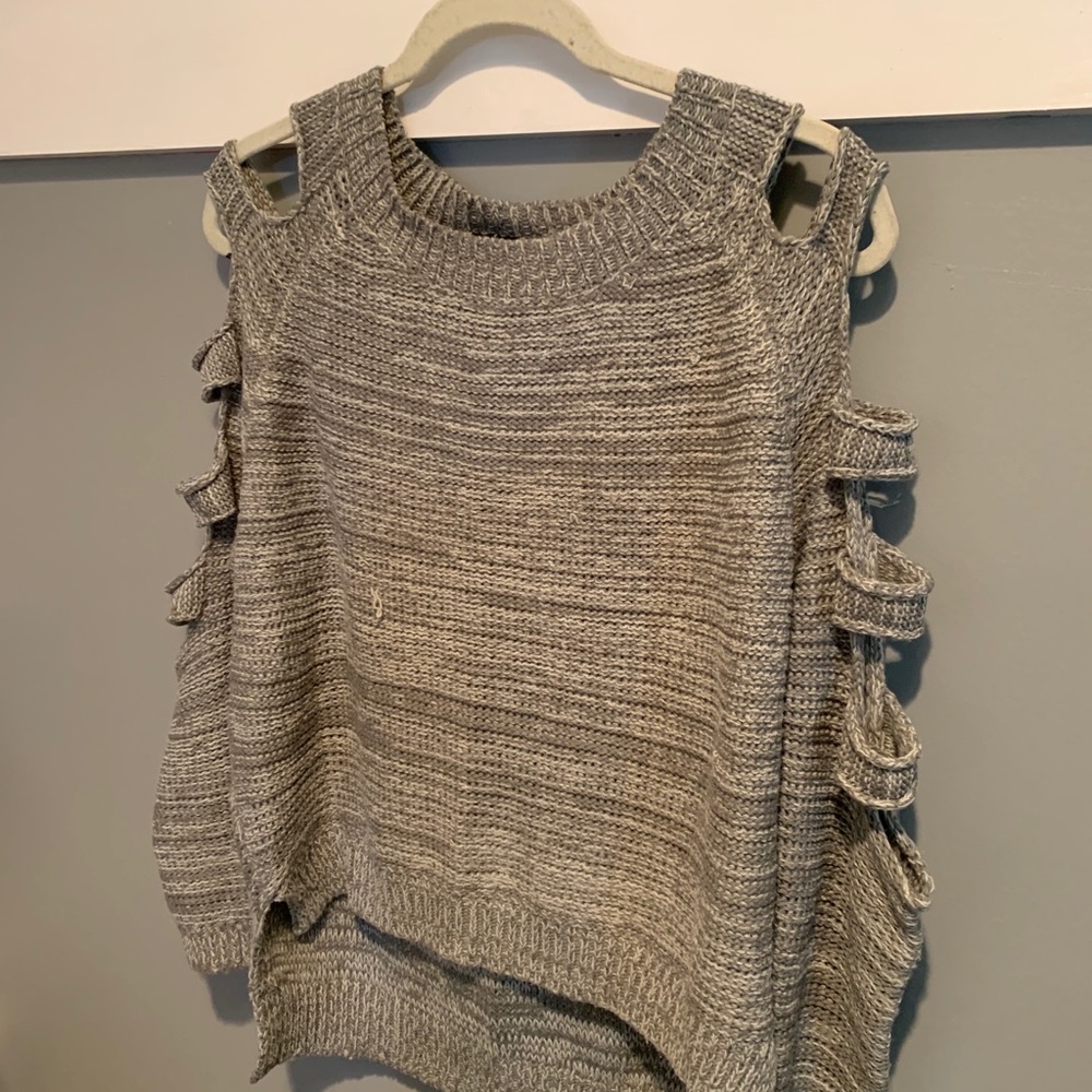 LF Arm Cutout Knit Sweater
